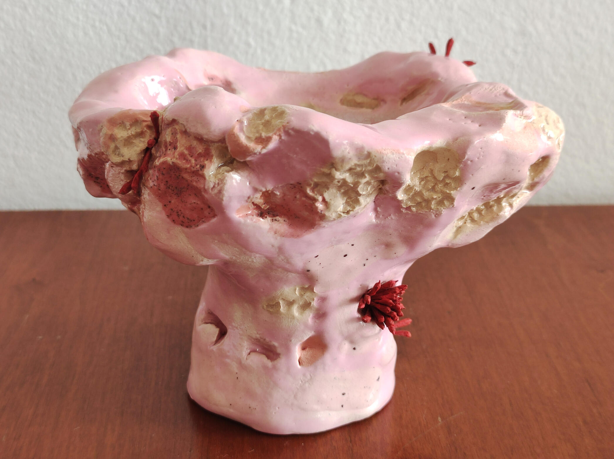 céramique d'art-ceramic art-red clay-Maureen Lasne-Contemporary art-Organic piece