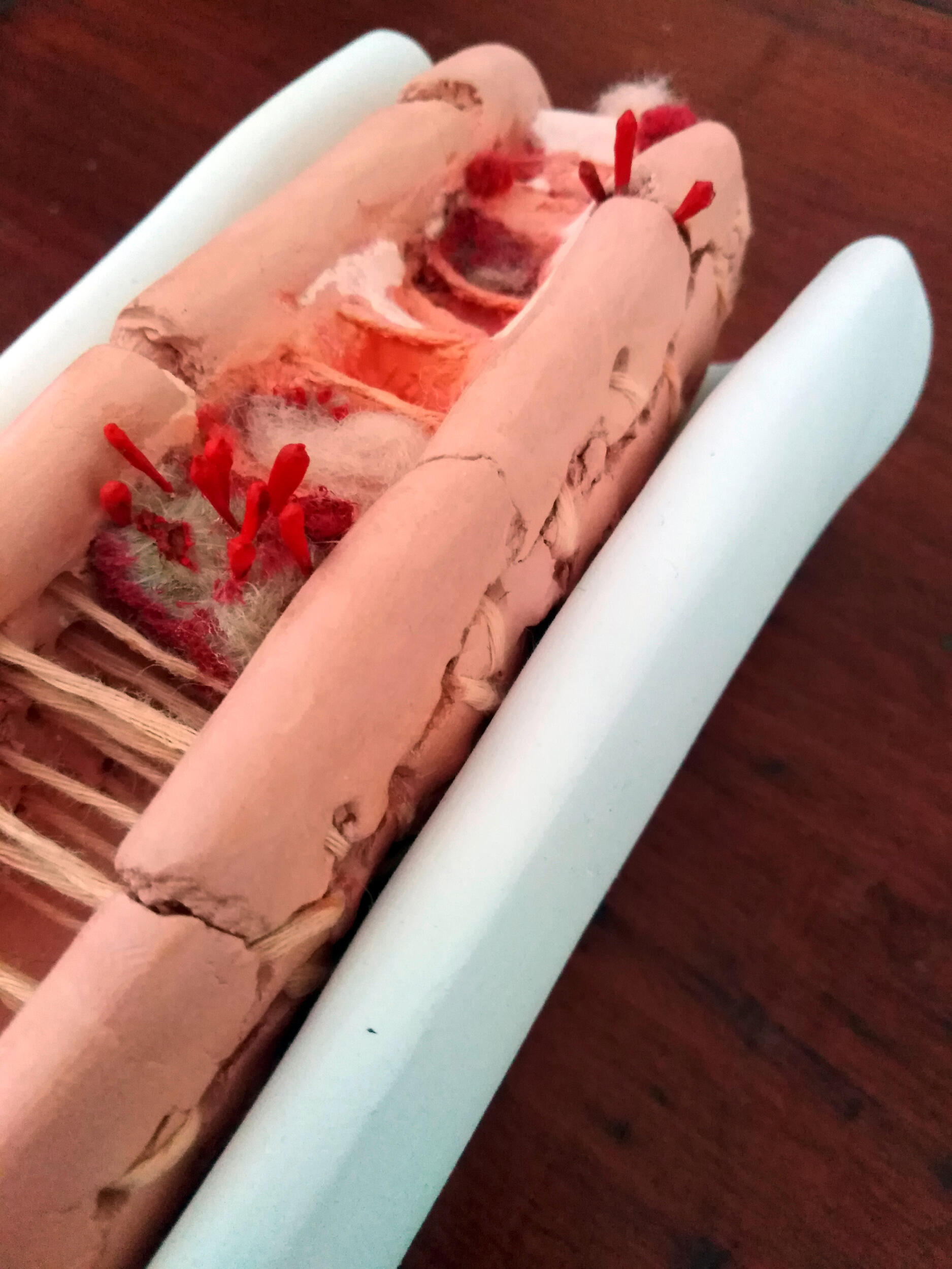 céramique d'art-ceramic art-red clay-Maureen Lasne-Contemporary art-Organic piece